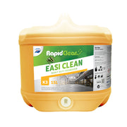Yellow container of RapidClean Easi Clean Heavy Duty Degreaser on a white background