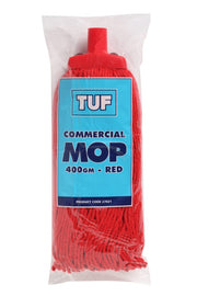 Edco Tuf Commercial Mop Head 400g – heavy-duty cleaning mop in blue, red, green, and yellow