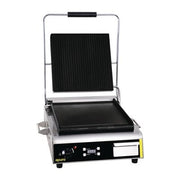Apuro Jumbo Ribbed Top Flat Bottom Contact Grill