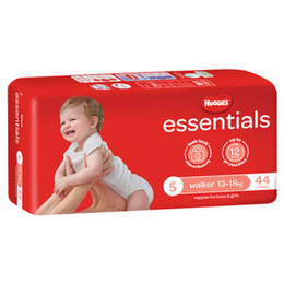 Huggies Walker Nappies – Essentials Unisex, 13-18kg, 176 Pack, Leak Lock protection, ultra-absorbent, soft fit