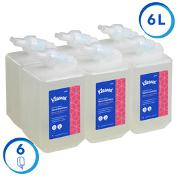 KLEENEX Alcohol Foam Hand Sanitiser 1L (6492), 6-Cartridge Case (6L) - Kills 99.999% of Germs