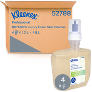 Kleenex Botanics Luxury Foam Skin Cleanser (52788) – 4 x 1.2L Bottles | Fresh Scent & Aloe Vera