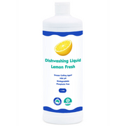 Lemon Dishwashing Liquid 1L – heavy-duty grease remover with a fresh citrus scent, ideal for home and commercial use