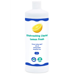 Lemon Dishwashing Liquid 1L – heavy-duty grease remover with a fresh citrus scent, ideal for home and commercial use