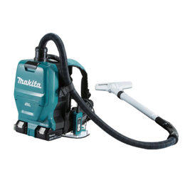 Makita Brushless Backpack Vacuum 18Vx2 with HEPA filtration – Cordless, lightweight commercial vacuum.
