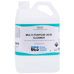Multi-Purpose Acid Cleaner 5L – removes cement, rust, mineral deposits, and metal oxide for industrial and commercial cleaning.