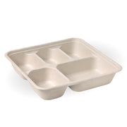 BioPak 5 Compartment BioCane Takeaway Base LARGE