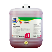 pH-7 is a neutral detergent that has a multitude of applications for cleaning hard surfaces. pH-7 has been specially formulated to be environmentally preferable.