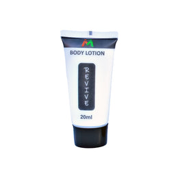 Revive Body Lotion 20ml (400 Units) – Eco-friendly, biodegradable body lotion for hotels, motels, and Airbnb. Hydrating formula in 100% recyclable packaging.
