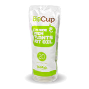 BioPak 500ml Clear Tumbler BioCups - 20pk
