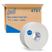 SCOTT Maxi Jumbo 1-Ply Toilet Paper (4781) - 6 Rolls Per Case - FSC Certified