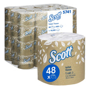 SCOTT 2-Ply Toilet Paper - 48 Rolls - 400 Sheets Per Roll - FSC Certified