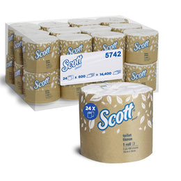SCOTT 2-Ply Toilet Paper (5742) - 24 Rolls Per Case - FSC Certified
