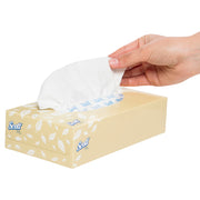 SCOTT Facial Tissues 4725 – 2-ply, bulk pack of 48 boxes (4,800 tissues). Soft, absorbent, and eco-friendly tissues for offices, businesses, and washrooms