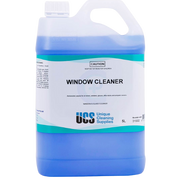 Streak-Free Window Cleaner 5L – ammonia-based formula for glass, chrome, and mirrors, leaving a crystal-clear finish