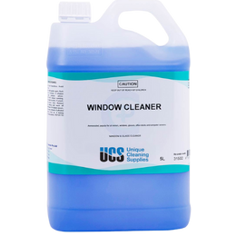 Streak-Free Window Cleaner 5L – ammonia-based formula for glass, chrome, and mirrors, leaving a crystal-clear finish