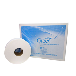 UCS Jumbo Toilet Paper 2 Ply - 300M Roll - 8 Pack - Eco-Friendly Bulk Tissue