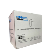 UCS Premium Toilet Paper - 2 Ply, 400 Sheets Per Roll - 48 Pack - Soft & Strong Bulk Tissue