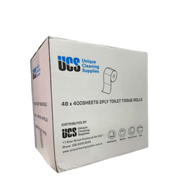 UCS Premium Toilet Paper - 2 Ply, 400 Sheets Per Roll - 48 Pack - Soft & Strong Bulk Tissue